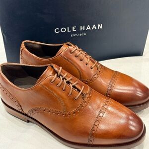 COLE HAAN'S HAMILTON GRAND CP OX  MEN'S DRESS SHOES COLOR BRITISH TAN